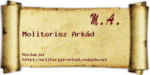 Molitorisz Arkád névjegykártya